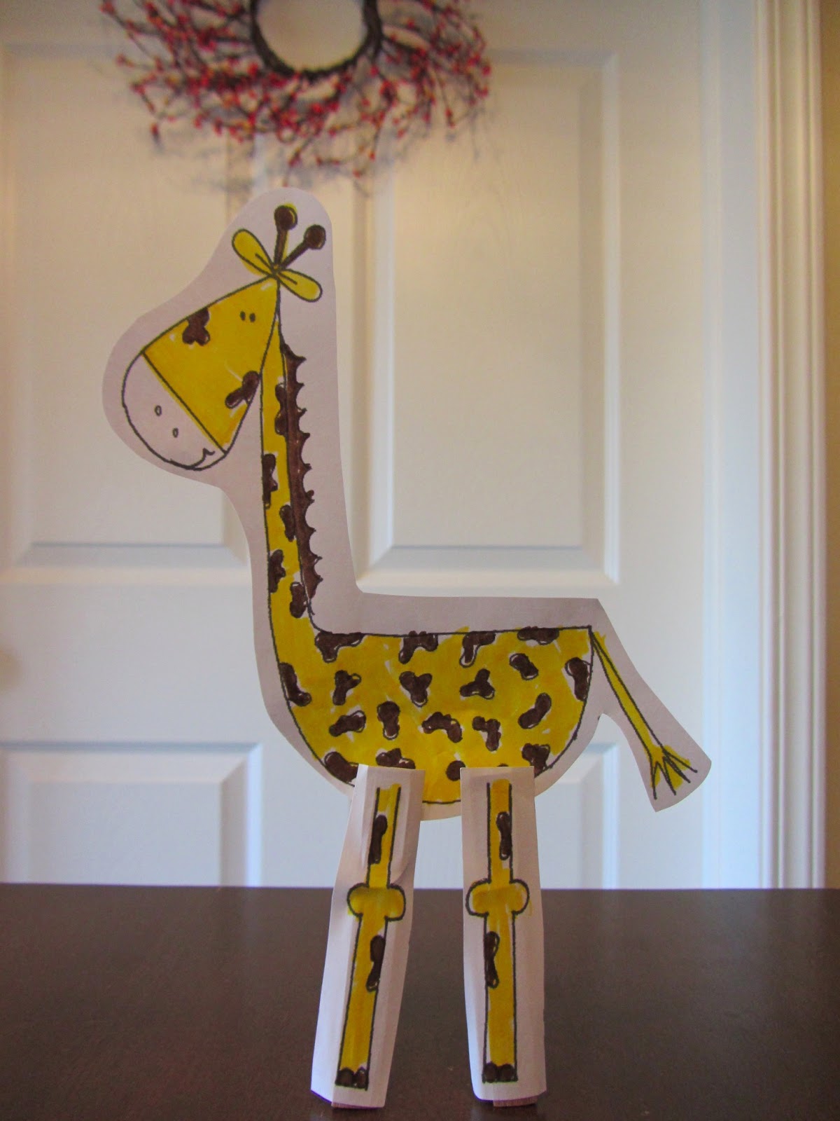 Clothes Pin Giraffe