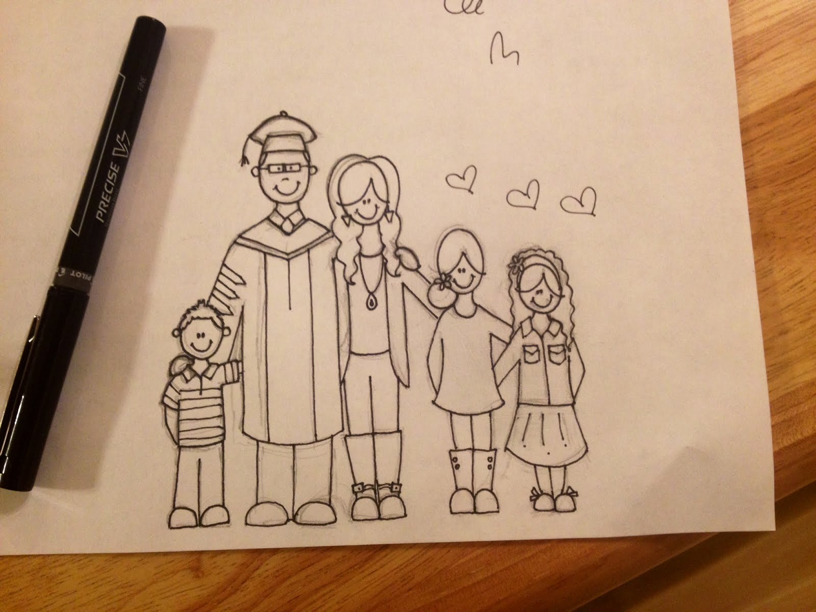 How to Draw a Simple Family of 4 | Easy Family Drawing
