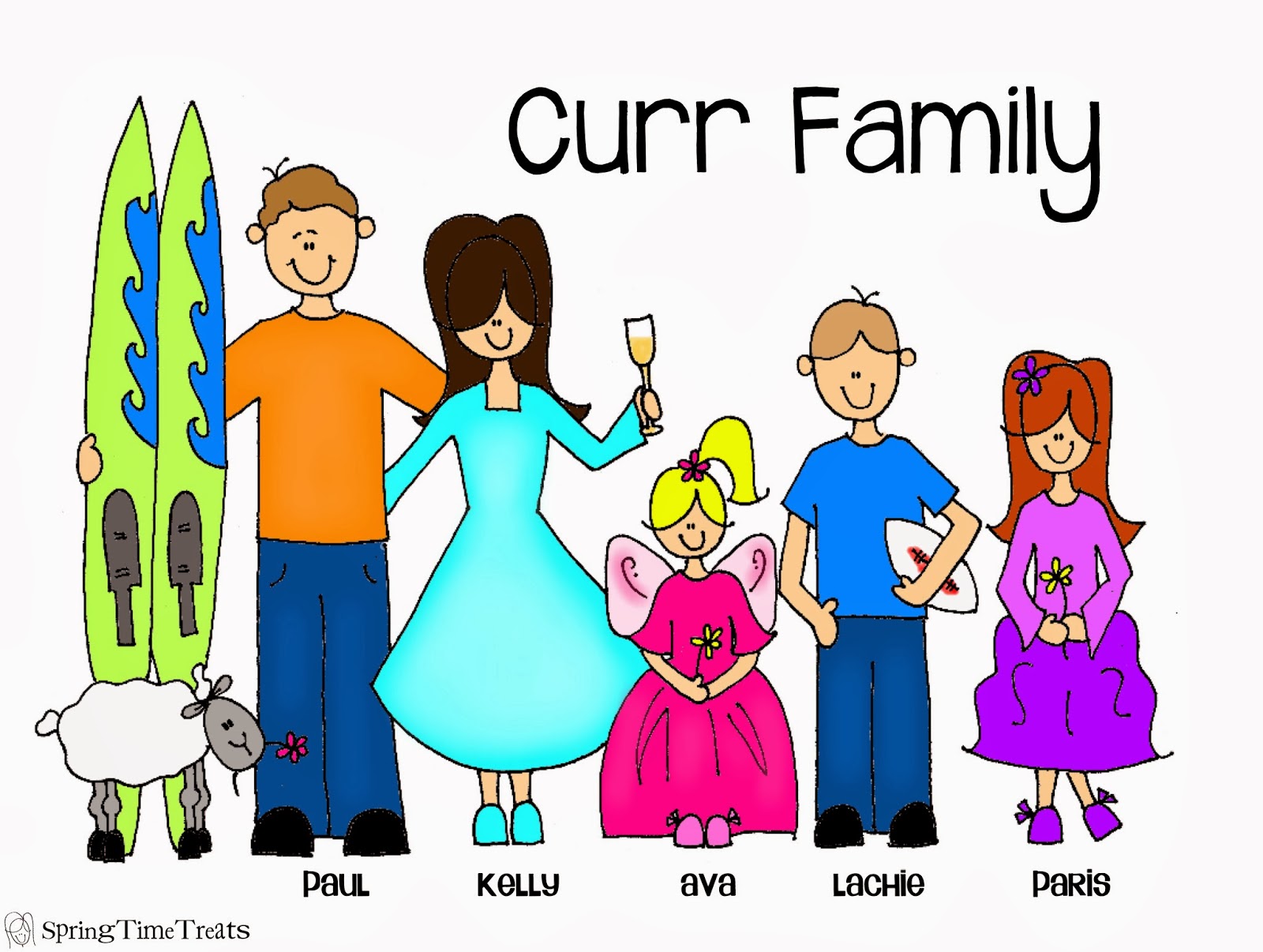 big family stick figure