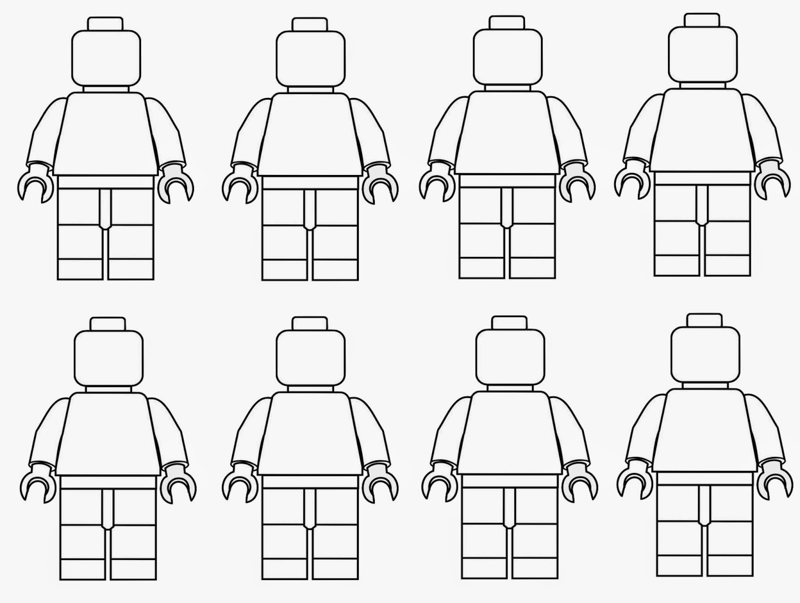 Lego men coloring page | Spring Time Doodles
